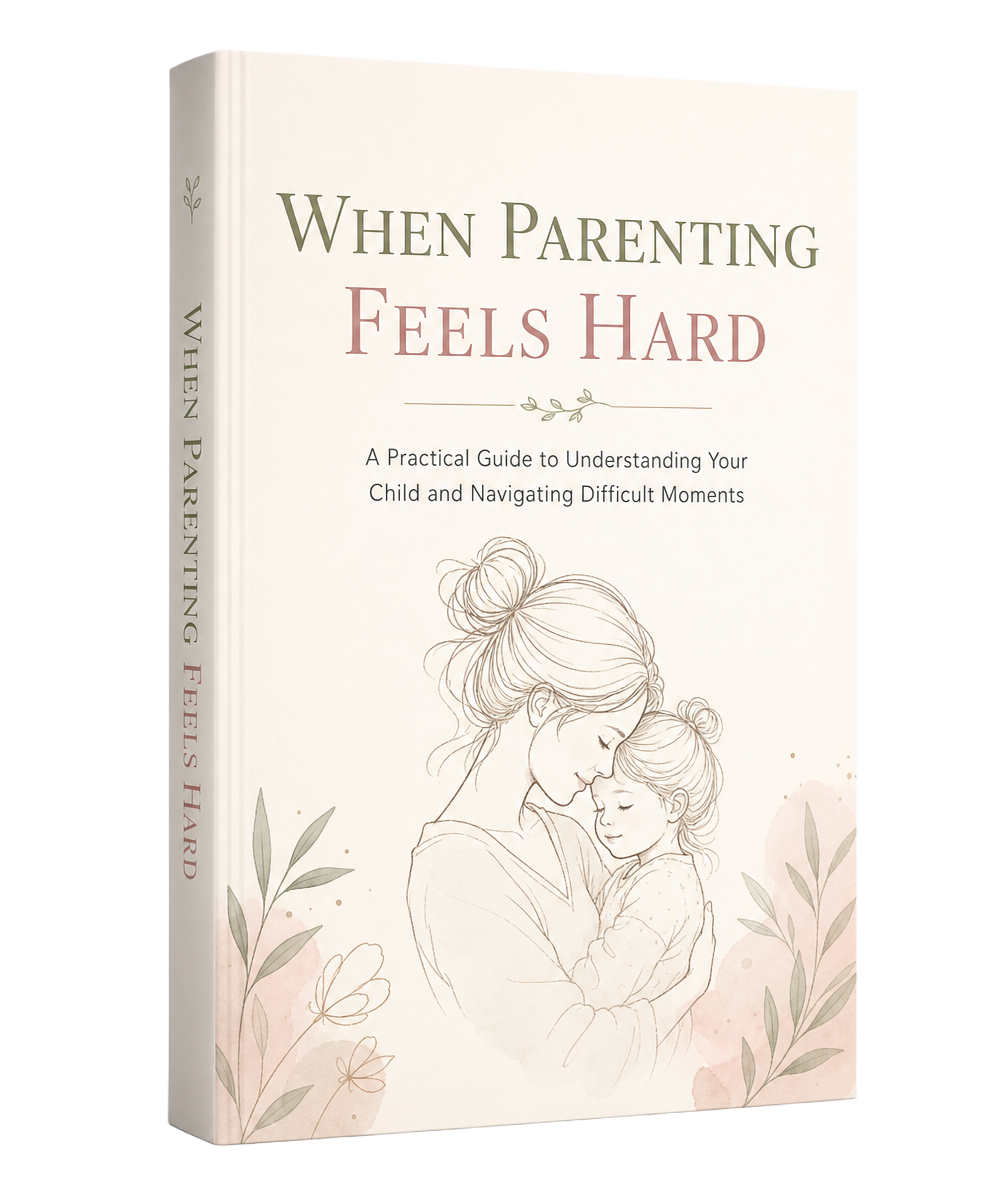 3D mockup of the When Parenting Feels Hard digital guide cover
